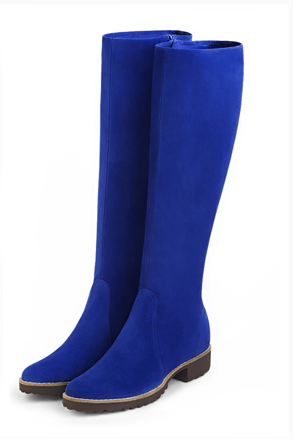 Electric blue knee high boots online